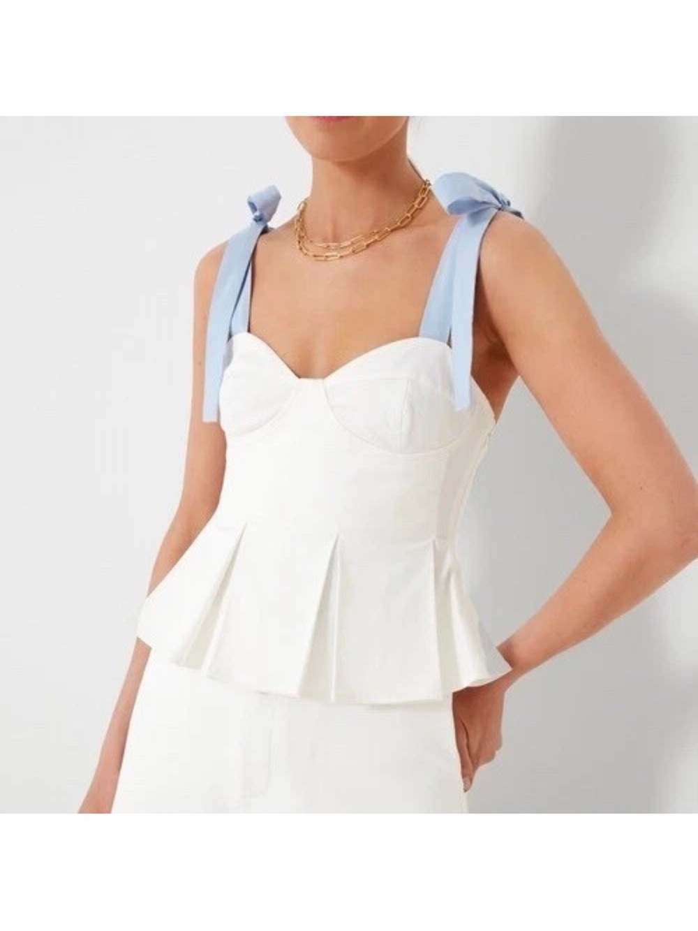 Tuckernuck Hyacinth House Ophelia Peplum Bustier Top